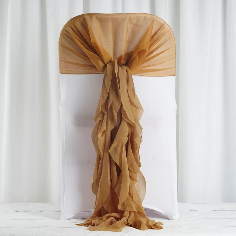 Embroidered chair sashes